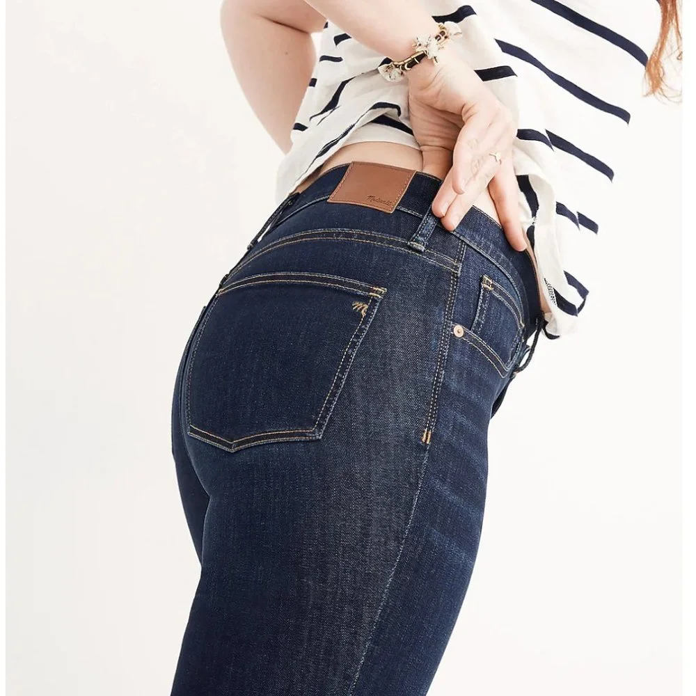 MADEWELL 9" High-Rise Skinny Jeans Denim blue size 23 women's pants - Picture 2 of 4